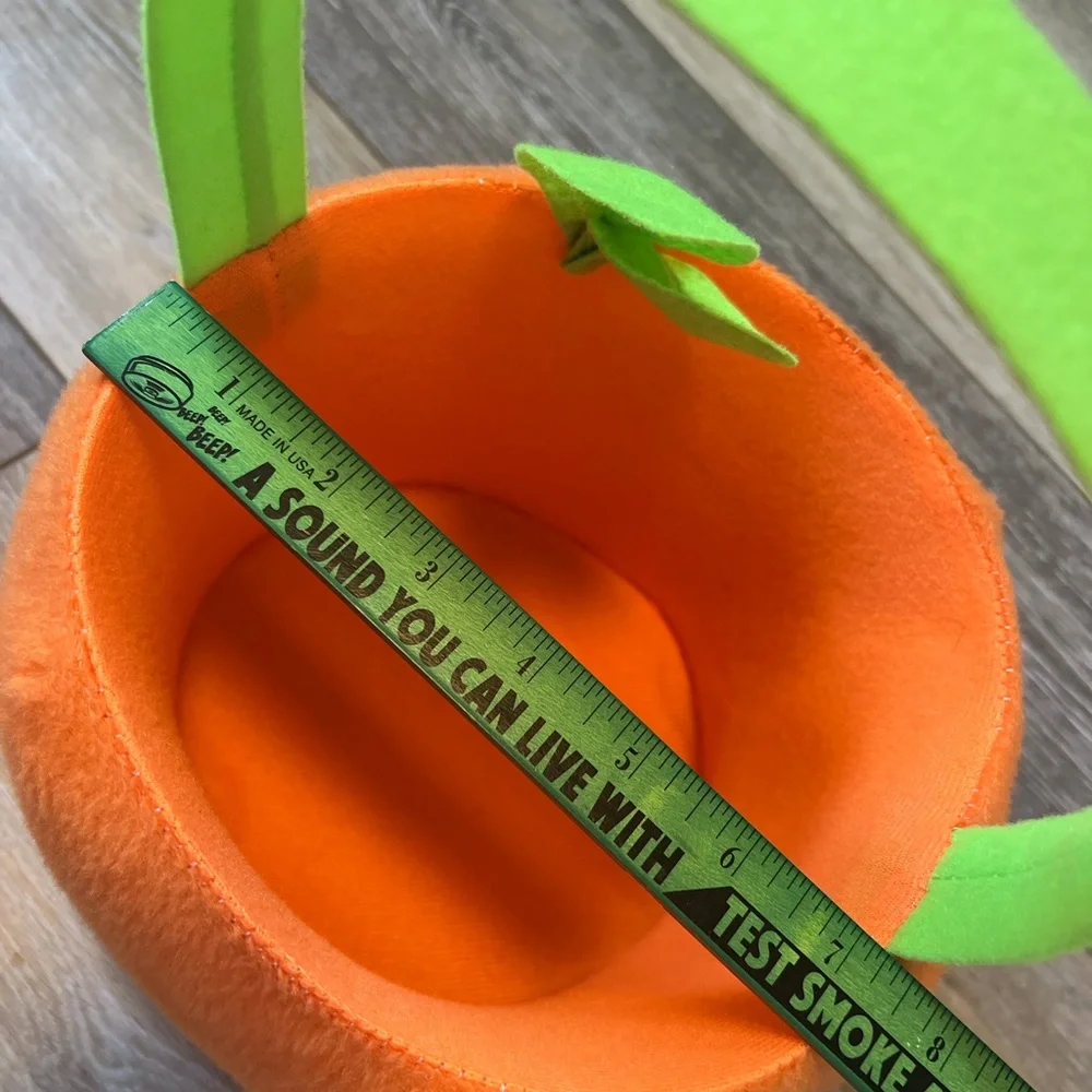 Orange Plush Jack-O'-Lantern Trick-or-Treat Bucket - Picture 6 of 7